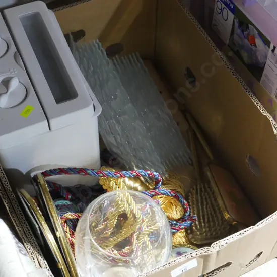 Glass plates, brush and mirror etc