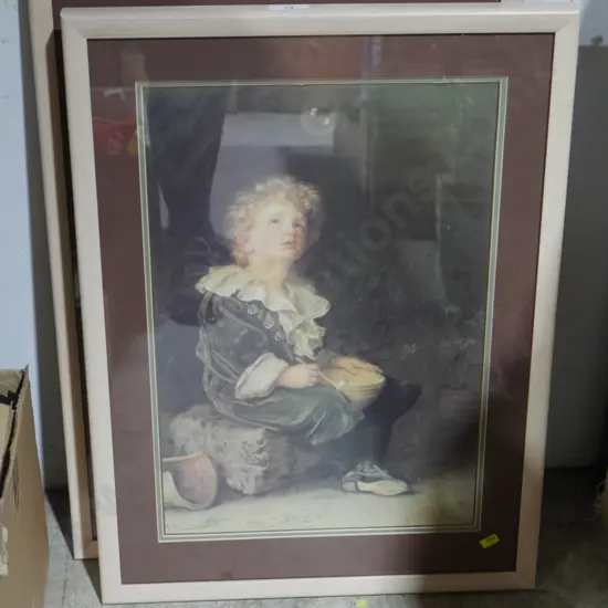 3 framed pears prints