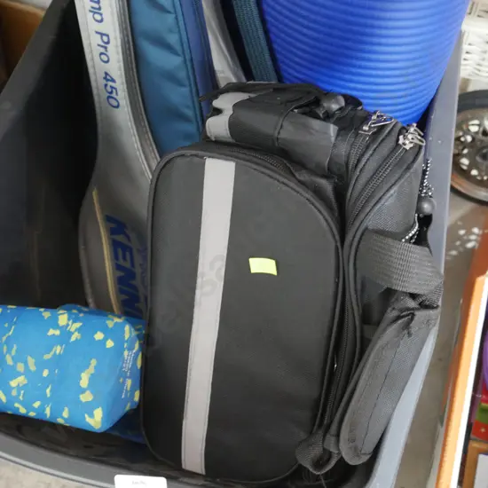 Sports racquets, mat etc