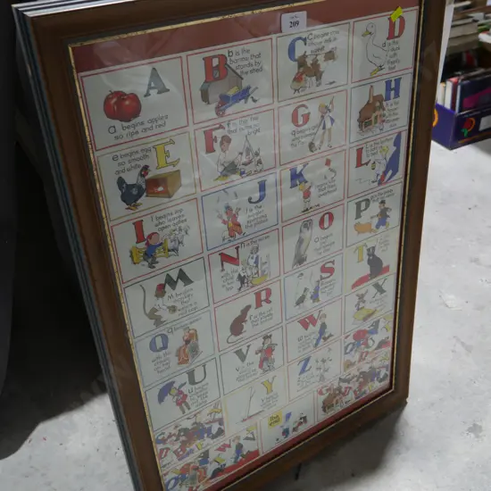 Framed alphabet chart