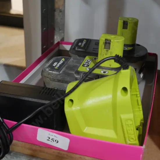 Ryobi batteries and charger