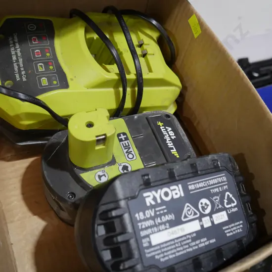Ryobi batteries and charger