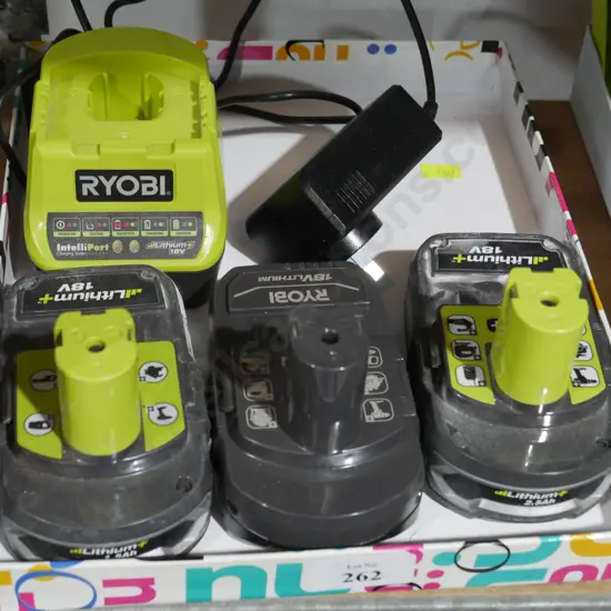 Ryobi batteries and charger