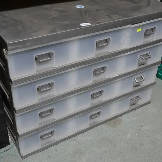 Plastic storage drawers