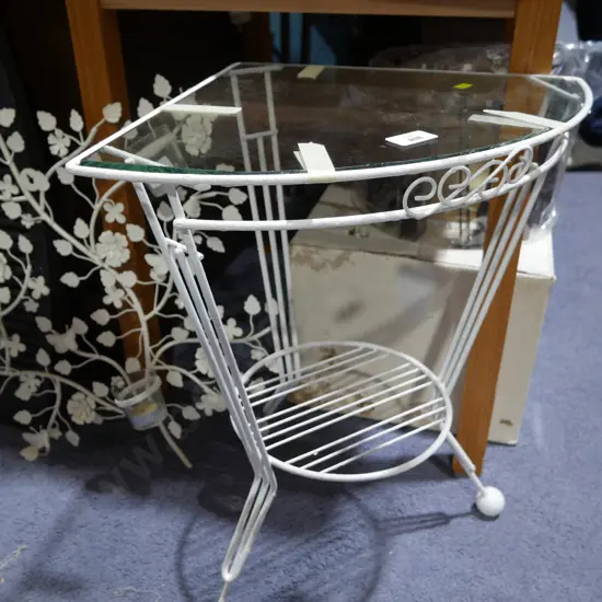 Glass top side table