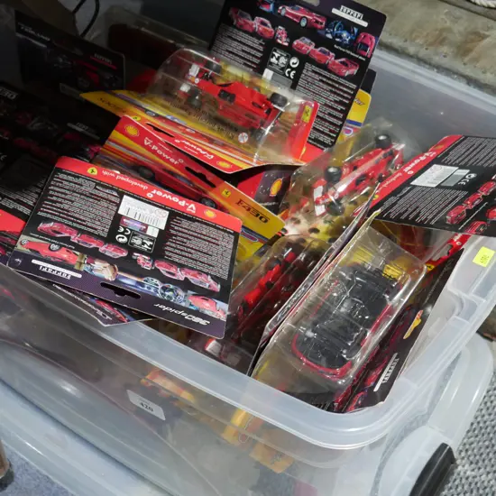 Box of model cars