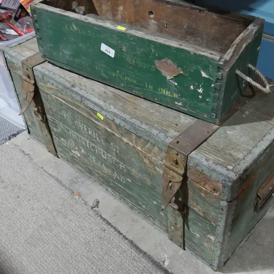 Wooden trunk etc