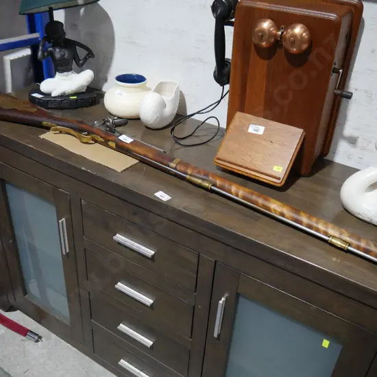 Repro flintlock rifle,