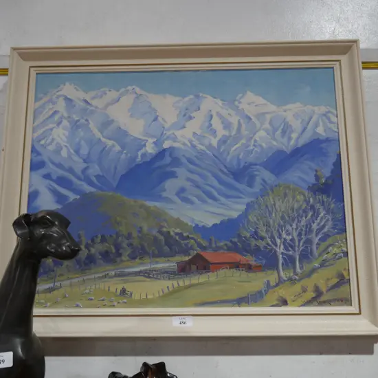 Framed WF Moore painting