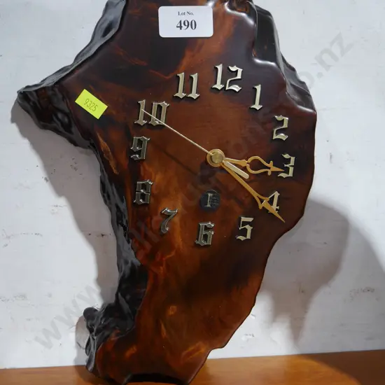 Natural wood wall clock