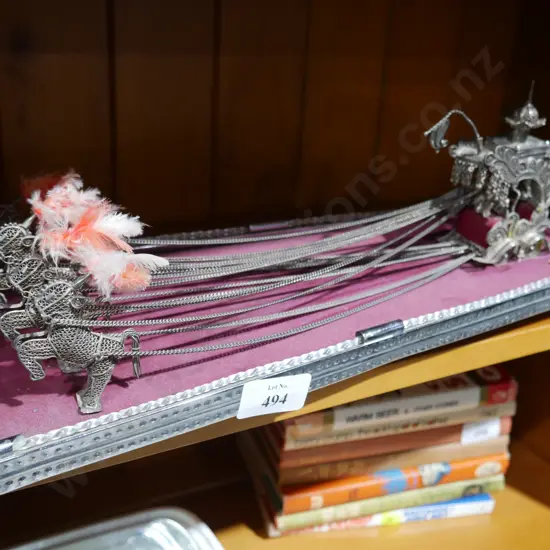 Indian silver horse drawn carriage