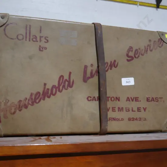 Advertising vintage suitcase