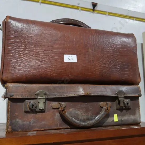 Two vintage suitcases