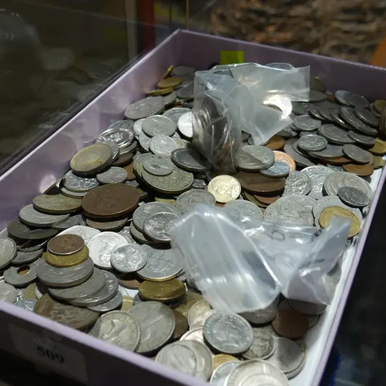 Box of old coins