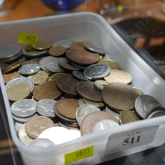 Container of coins