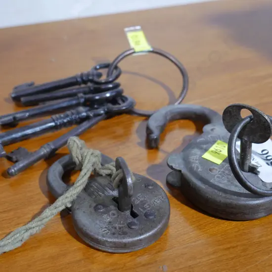 Vintage padlocks and keys