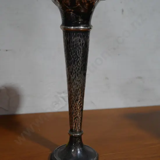 Stirling silver trumpet vase