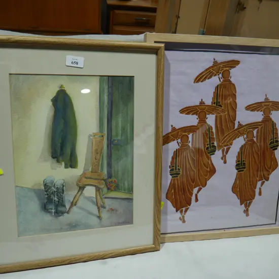 Two framed artworks