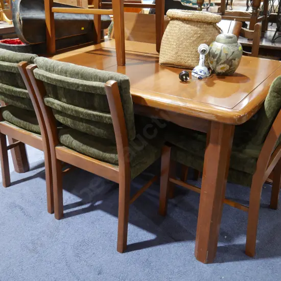 Dining table and six chairs