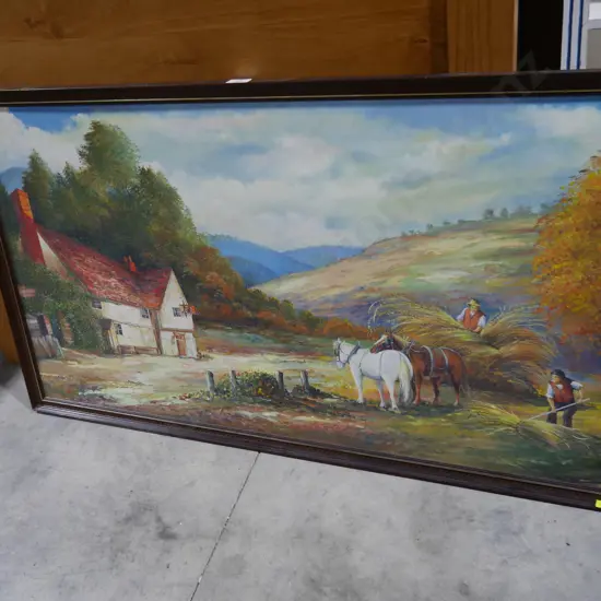 Large framed painting