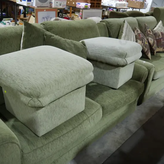 Lounge suite and two foot stools