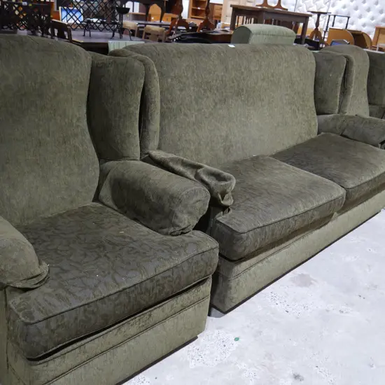 Three piece wingback lounge suite