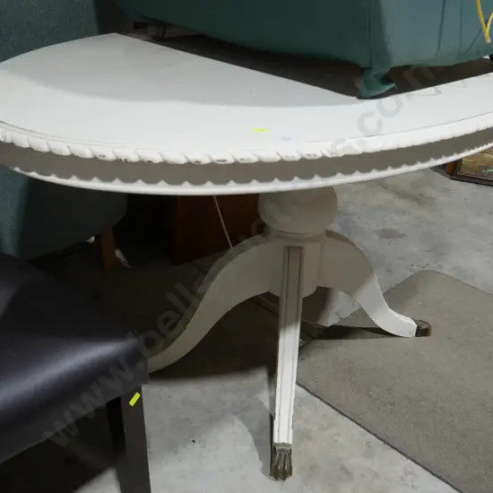 White painted rope edge dining table