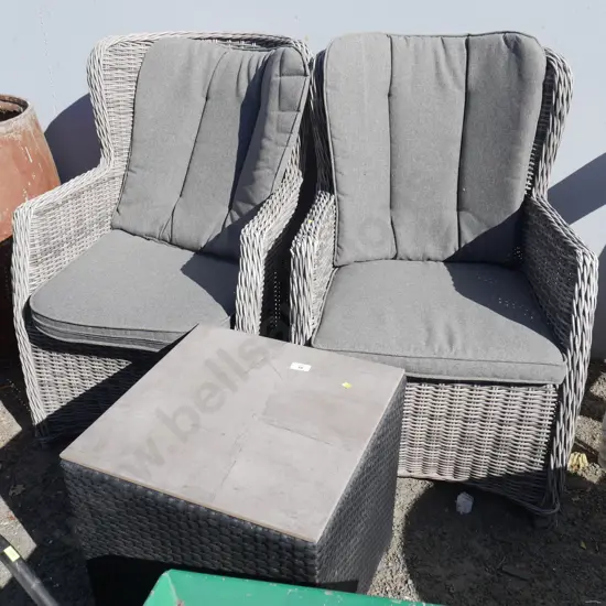 Patio table and 2 chairs