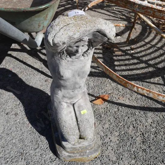 Outdoor concrete figurine
