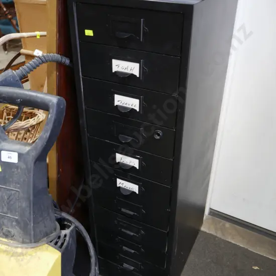 Metal filing drawers