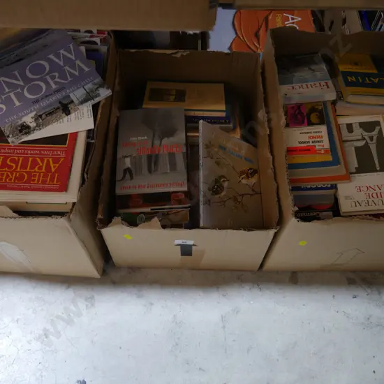 3 boxes books