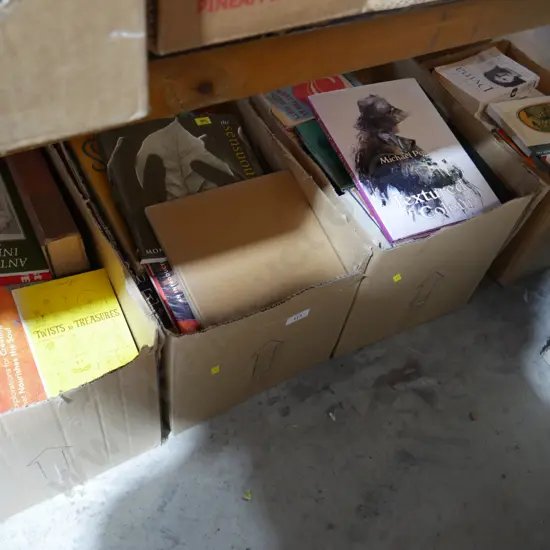 4 boxes of books