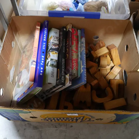 Wooden numbers, books