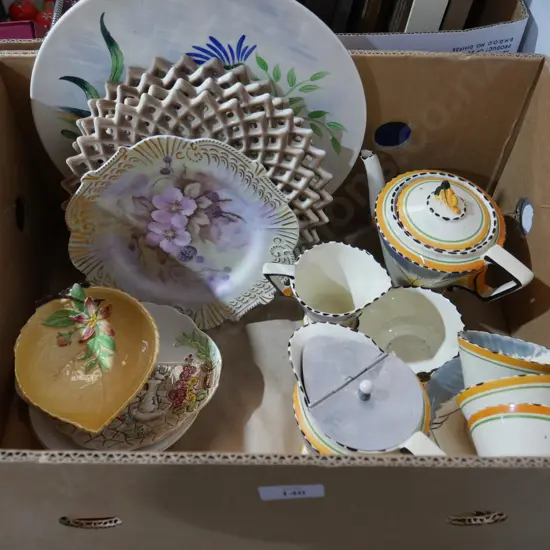 Burleigh Deco teaset etc