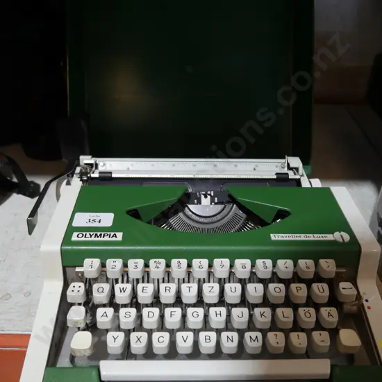 Green Olympia type writer