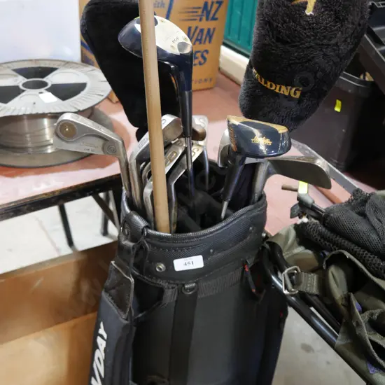 Golf clubs and bag