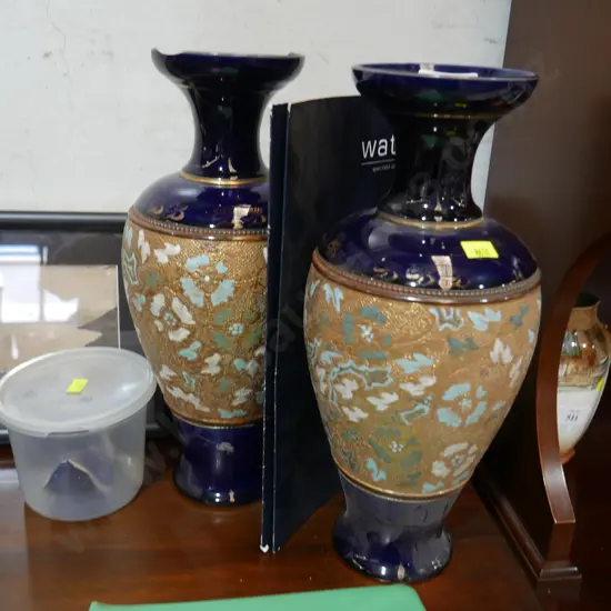 Pair of Doulton Vases, 1 A/F