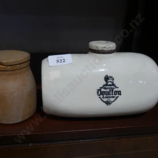 Milton Potteries cheese pot, Doulton foot warmer