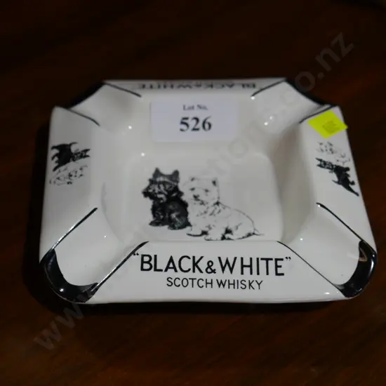Black & White whisky ashtray