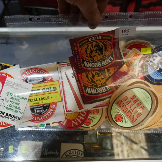 Vintage beer labels