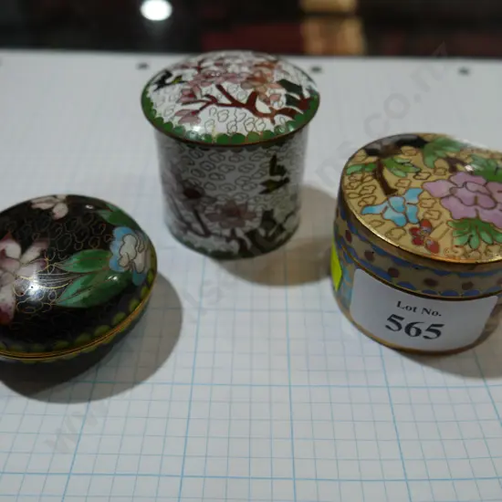 3 x clossonie trinket pots