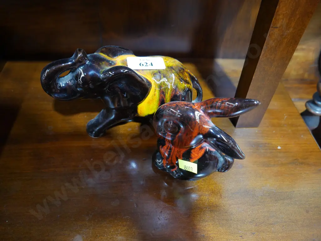 Pottery rabbit and elephant Image 1++