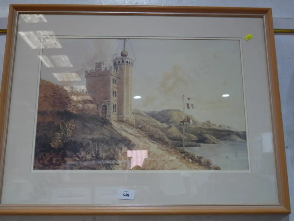 Framed Lyttelton time ball picture Image 1++