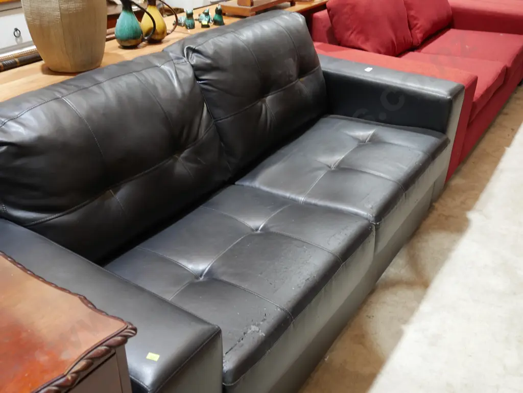 Black divan couch Image 1++