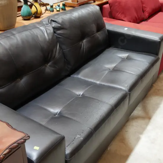 Black divan couch