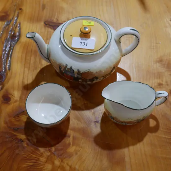 Royal Doulton coaching teapot etc
