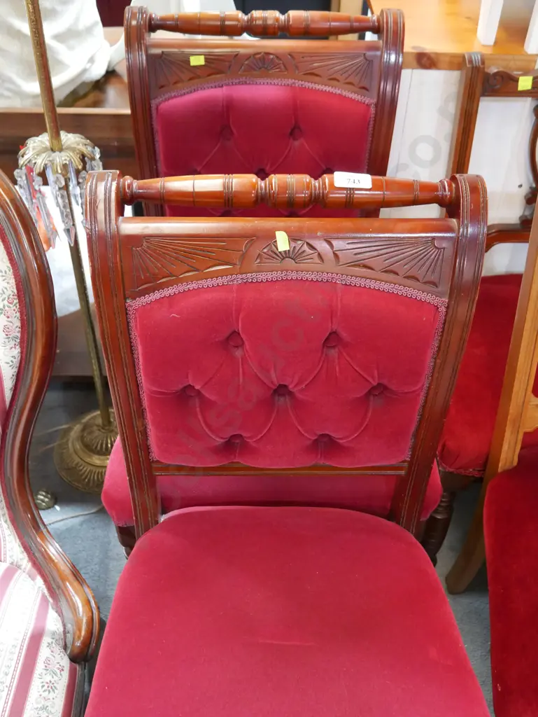 Pair Edwardian chairs Image 1++