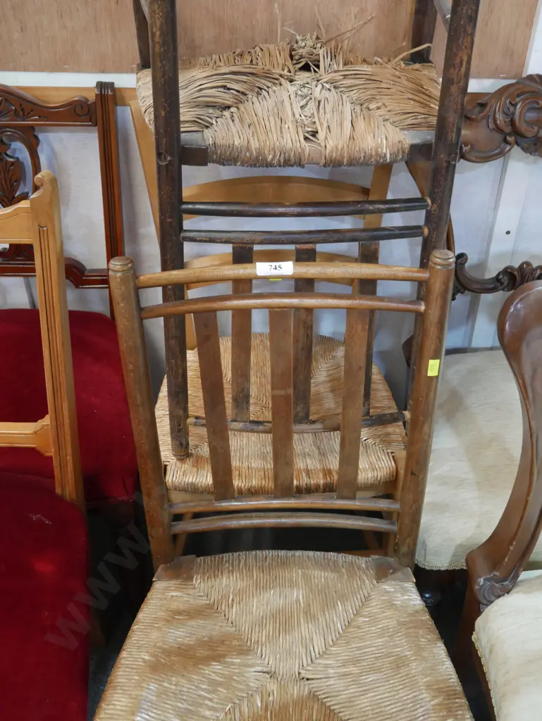 3 seagrass dining chairs Image 1++
