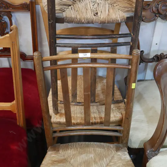 3 seagrass dining chairs