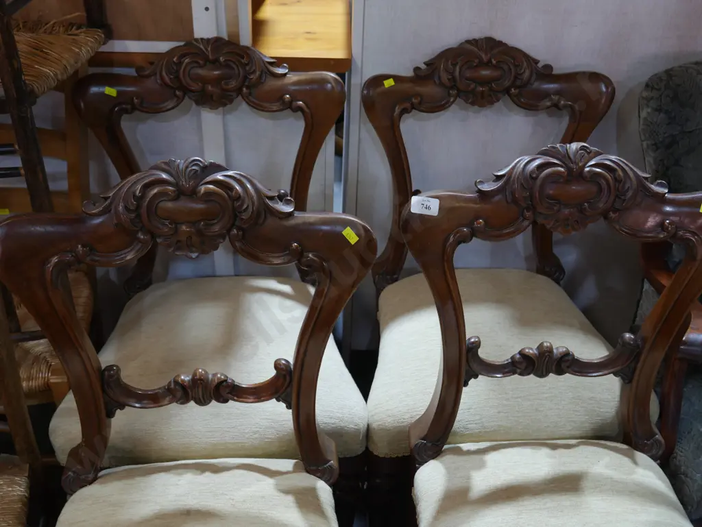 Set of 4 Victorian dining chairs Image 1++